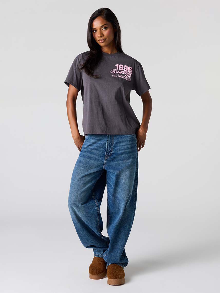 טי-שירט בוקסי NYC