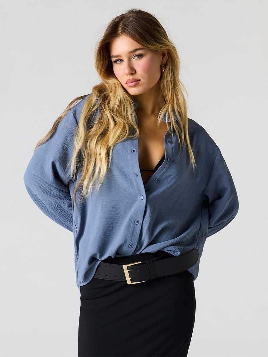 חולצת אוברסייז מכופתרת