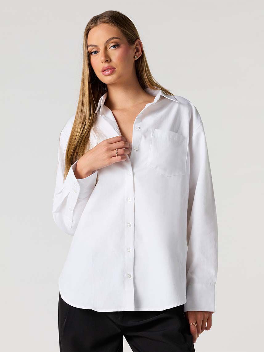 חולצת פסים אוברסייז מכופתרת