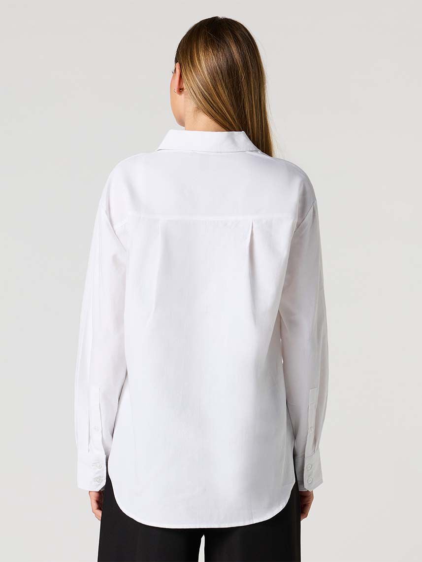 חולצת פסים אוברסייז מכופתרת