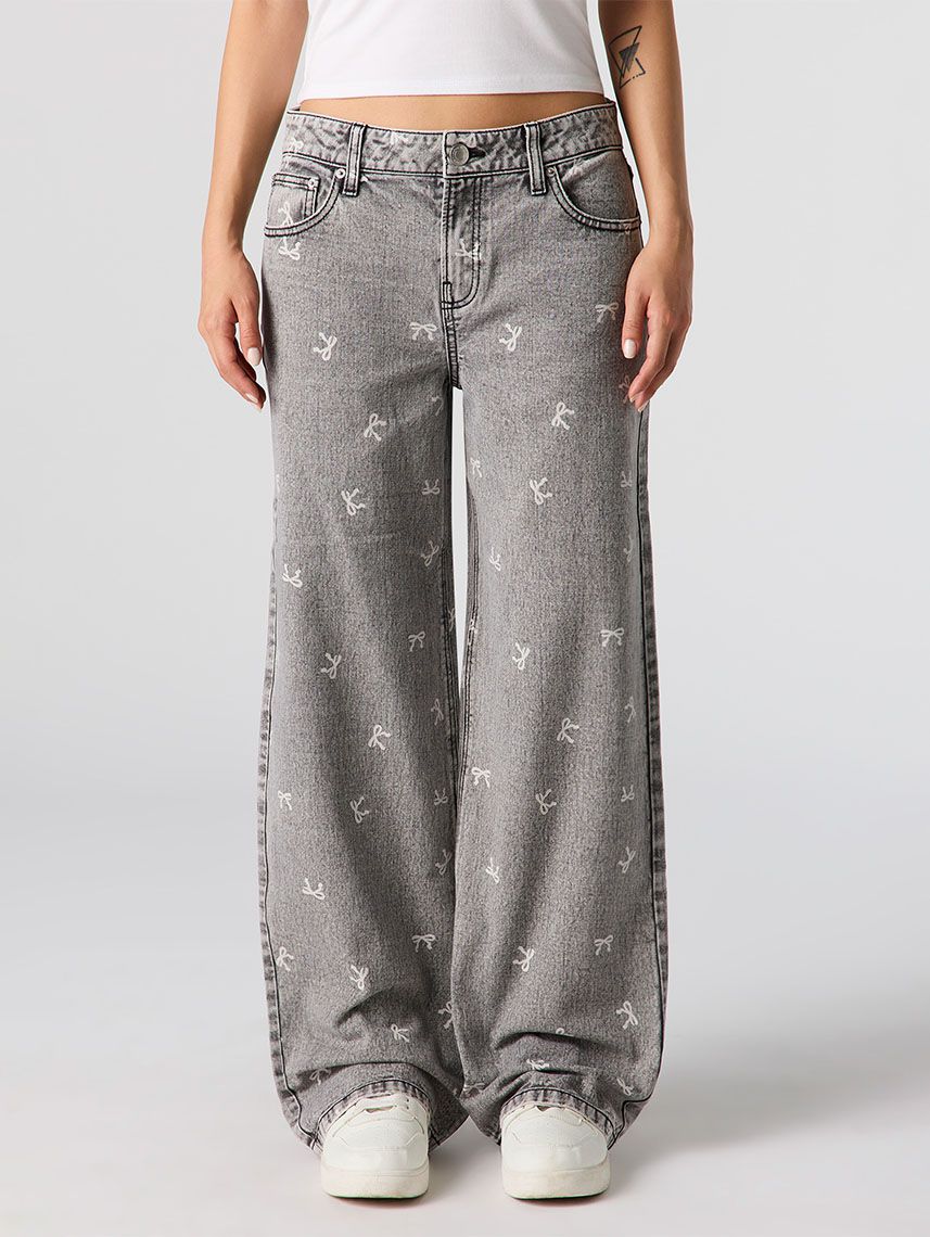 ג’ינס LOW RISE-BAGGY עם פפיונים