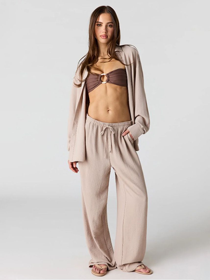 מכנסיים ארוכים WIDE-LEG