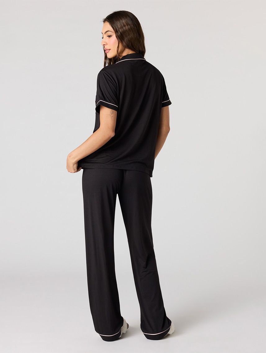 סט פיג’מה מכופתרת