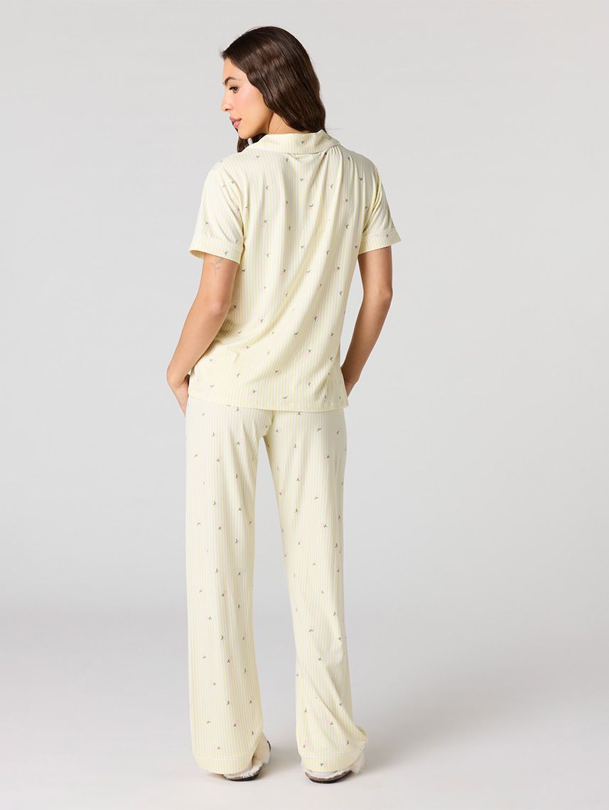 סט פיג’מה מכופתרת