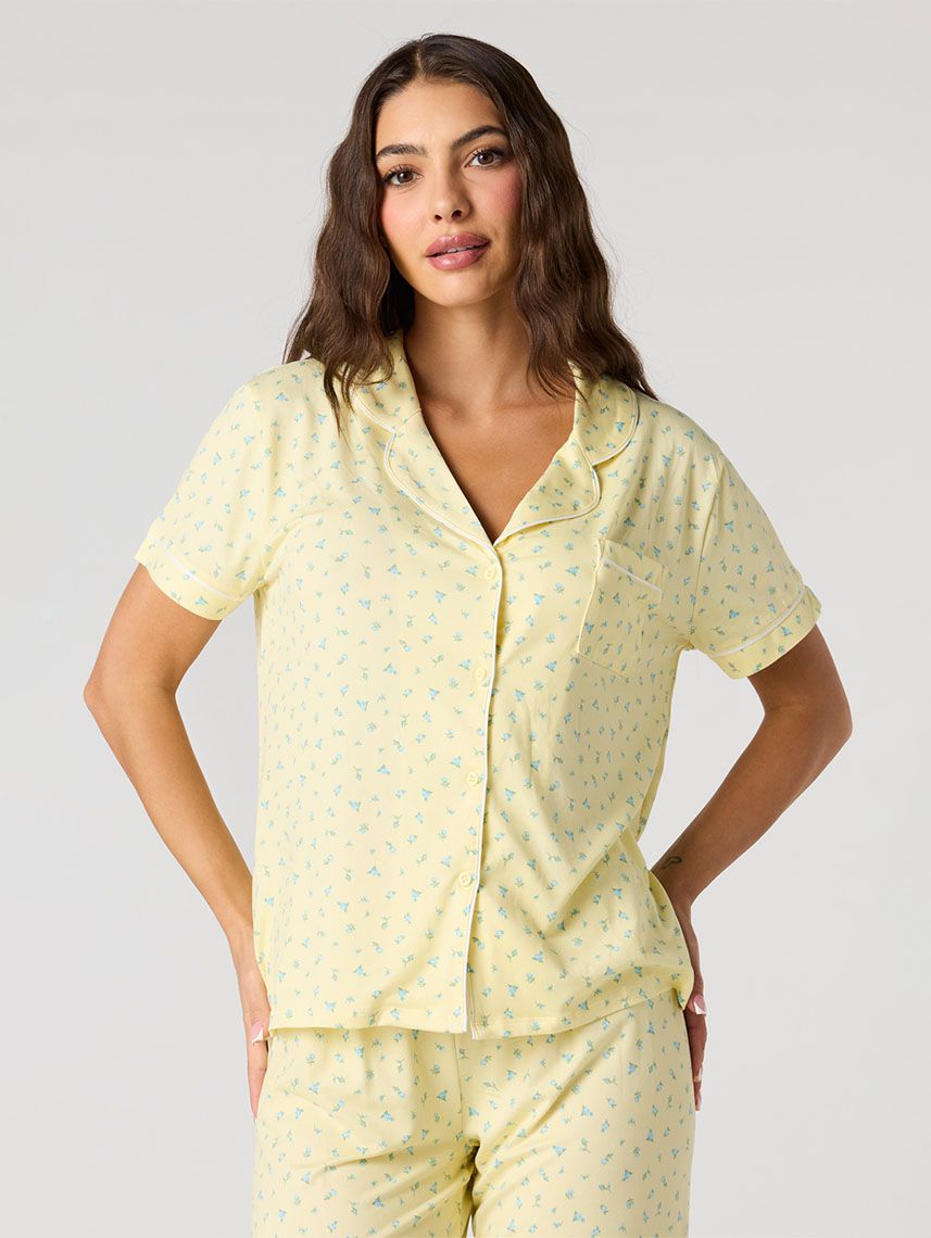 סט פיג’מה מכופתרת