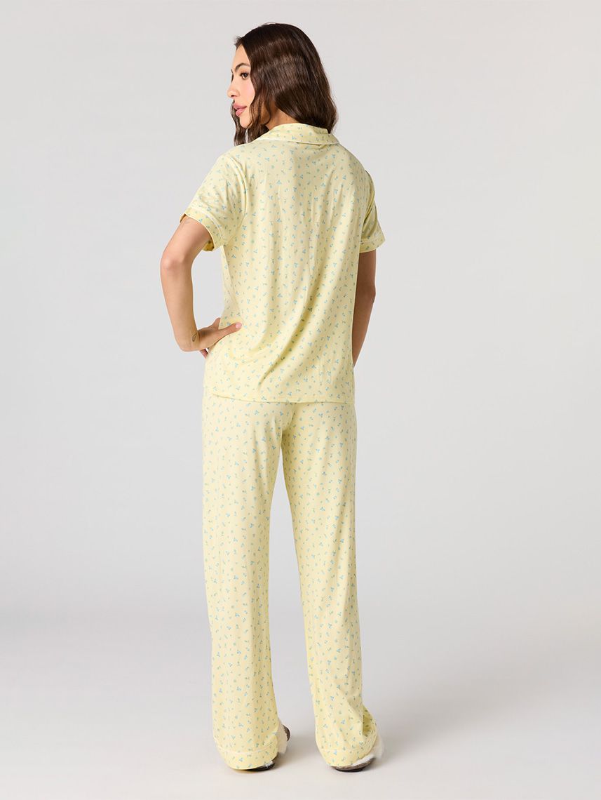 סט פיג’מה מכופתרת