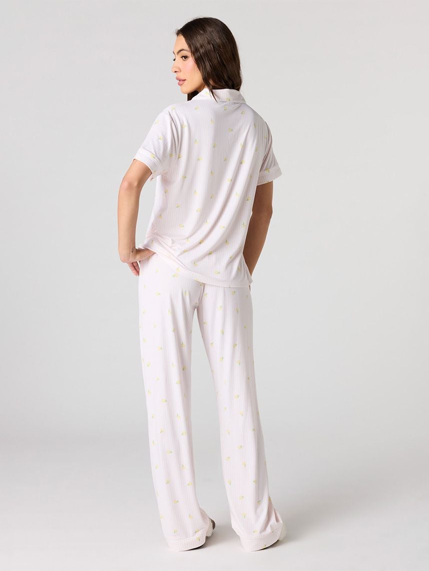 סט פיג’מה מכופתרת