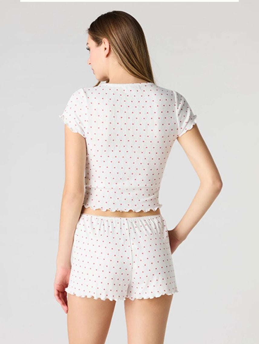 סט פיג’מת פוינטל קצרה