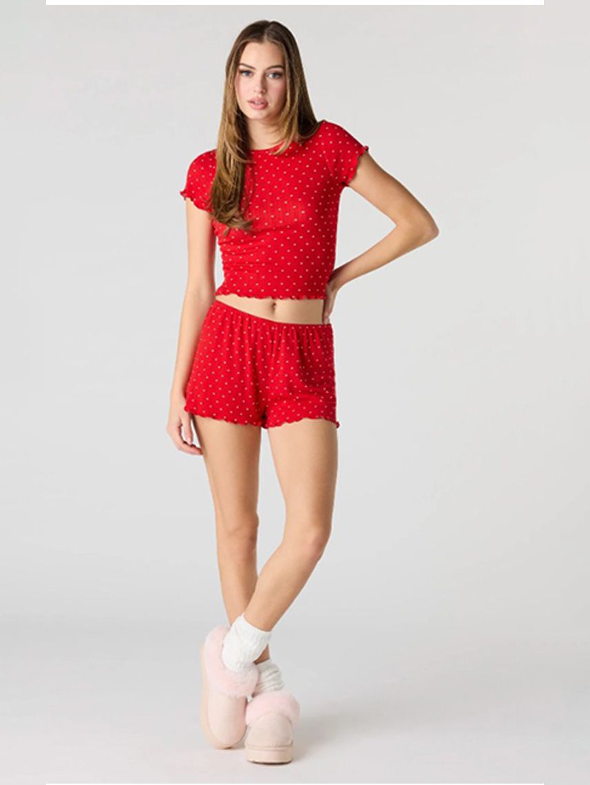 סט פיג’מת פוינטל קצרה