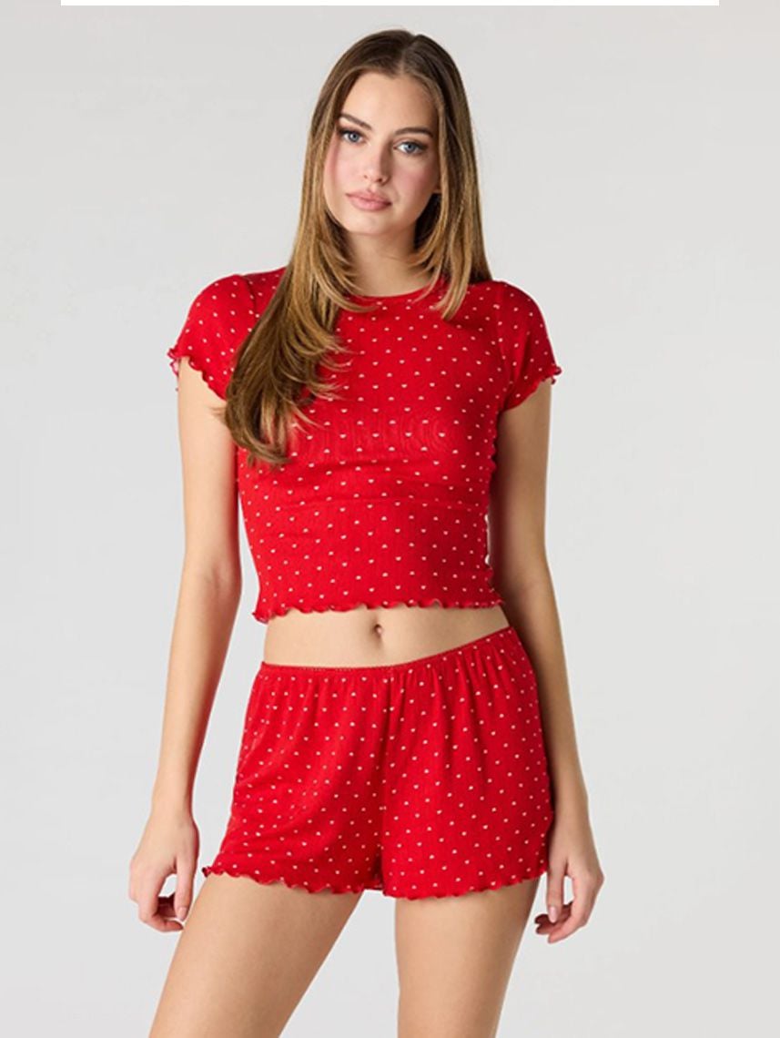 סט פיג’מת פוינטל קצרה