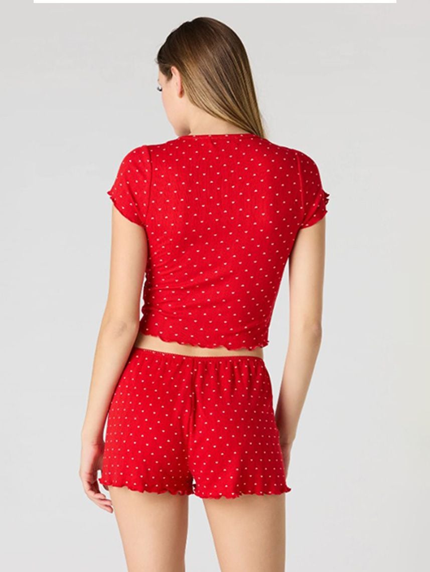 סט פיג’מת פוינטל קצרה