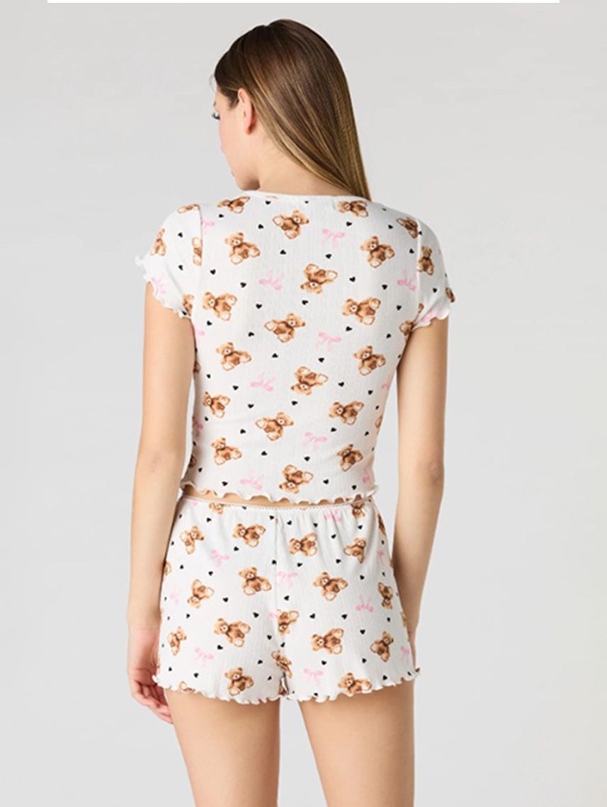 סט פיג’מת פוינטל קצרה