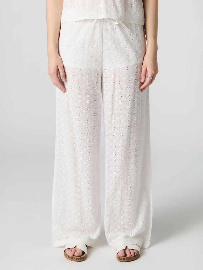 מכנסיים ארוכים מבד רשת