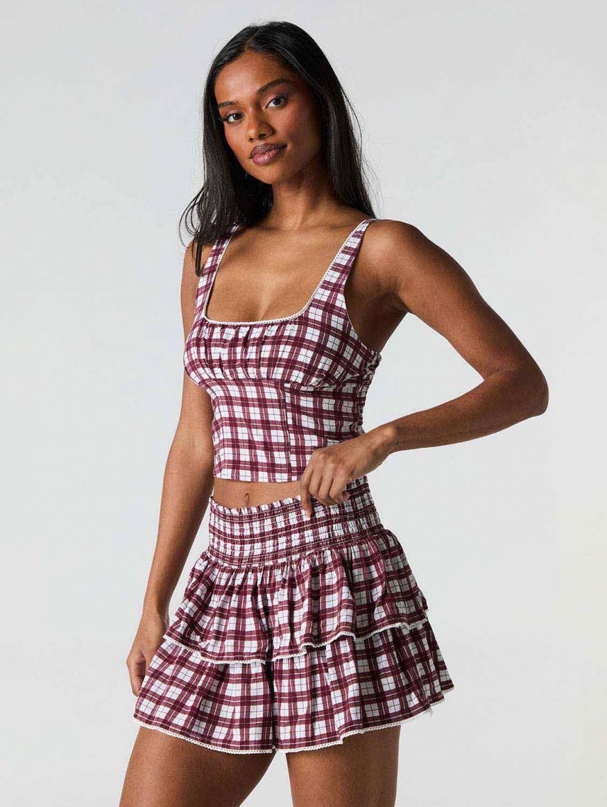 חצאית MINI משובצת