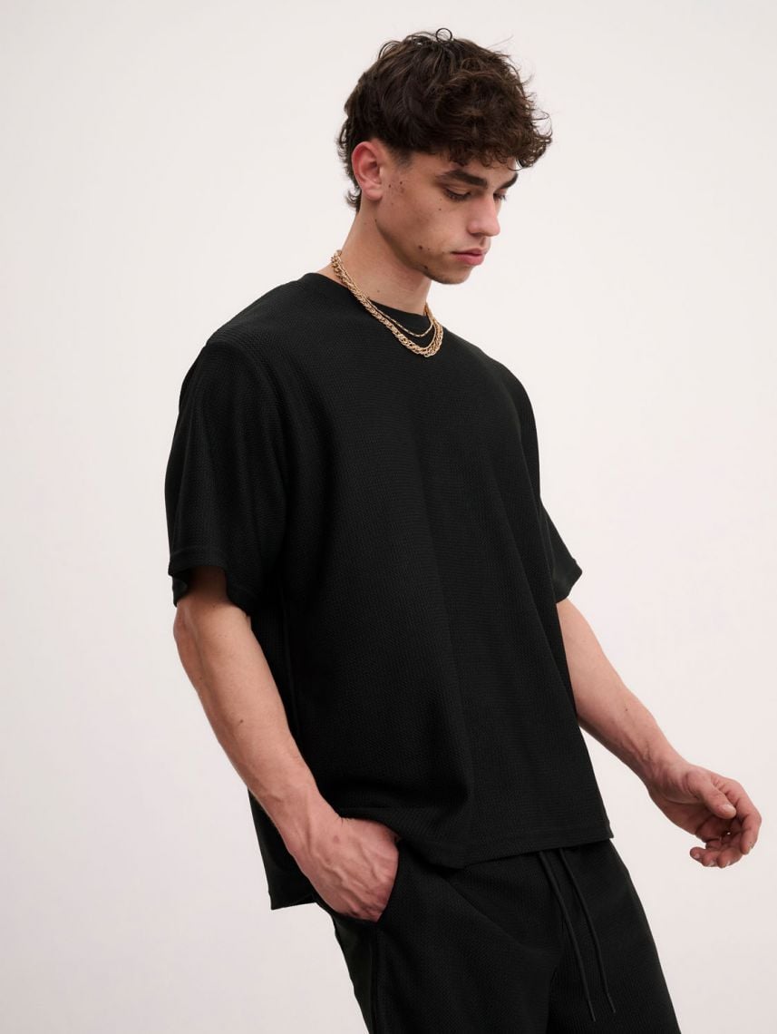 טי-שירט טקסטורה עבה