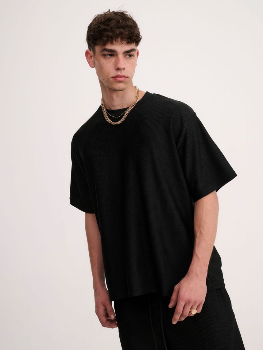 טי-שירט טקסטורה עבה