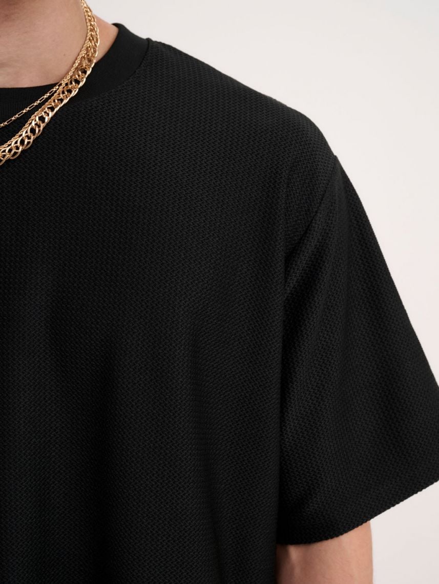 טי-שירט טקסטורה עבה