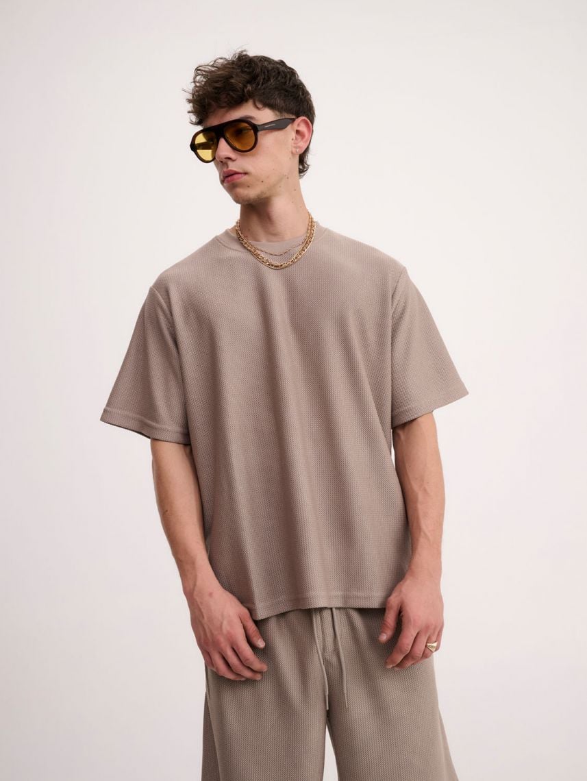 טי-שירט טקסטורה עבה