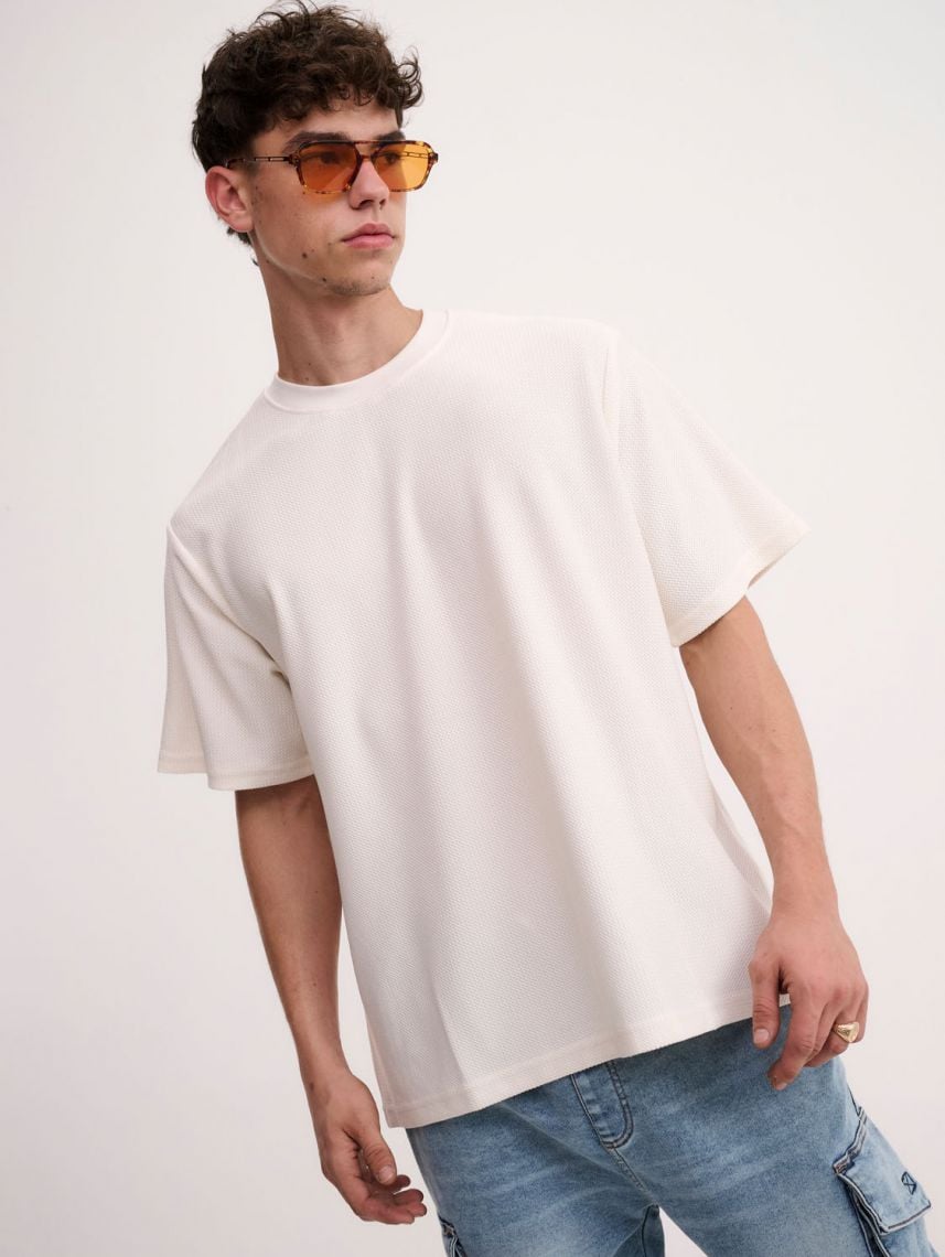 טי-שירט טקסטורה עבה