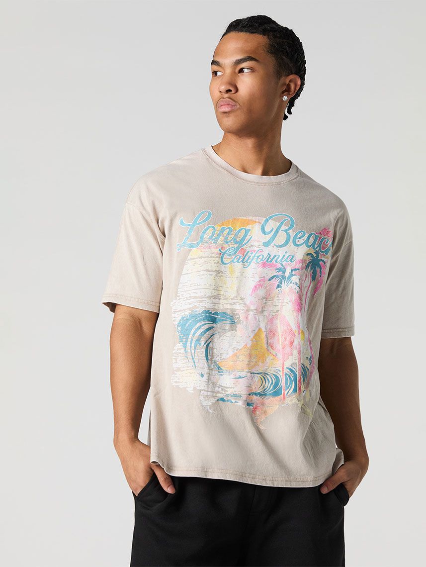 טי-שירט מודפסת שטופה