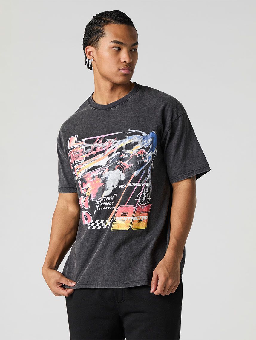 טי-שירט מודפסת שטופה