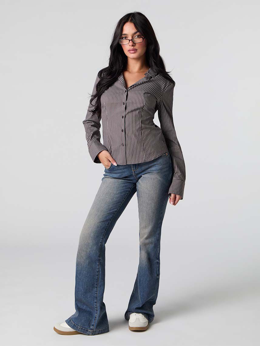 חולצת סלים מכופתרת