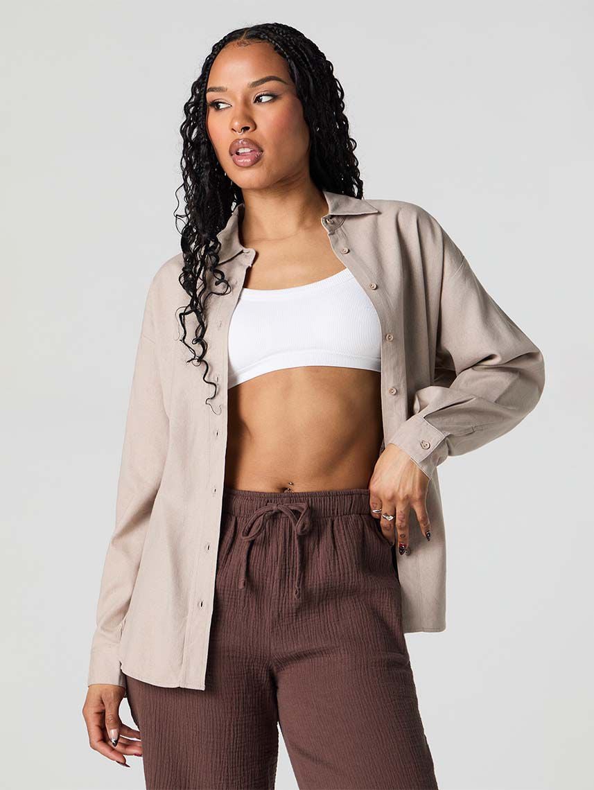 חולצת אוברסייז מכופתרת