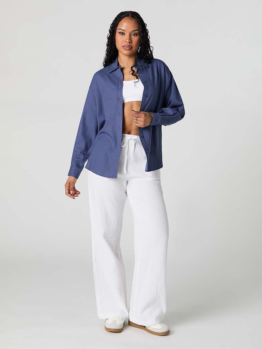 חולצת אוברסייז מכופתרת