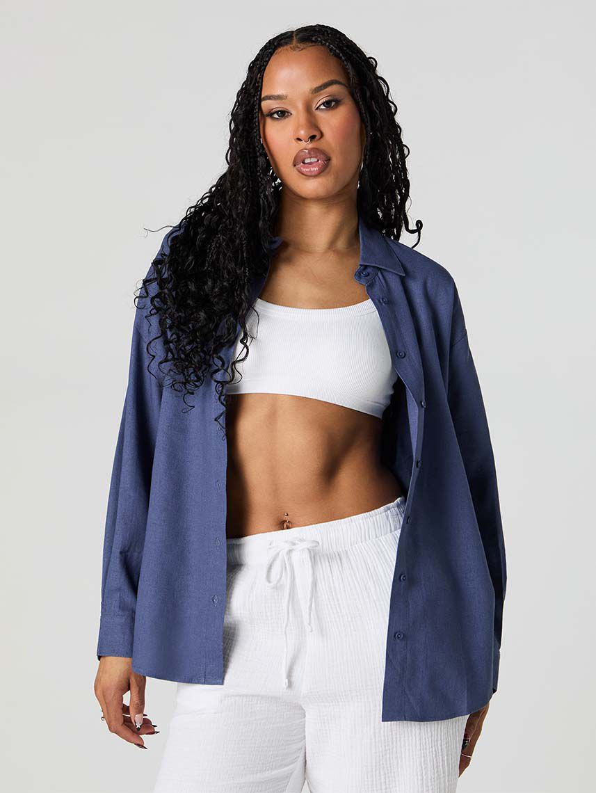 חולצת אוברסייז מכופתרת