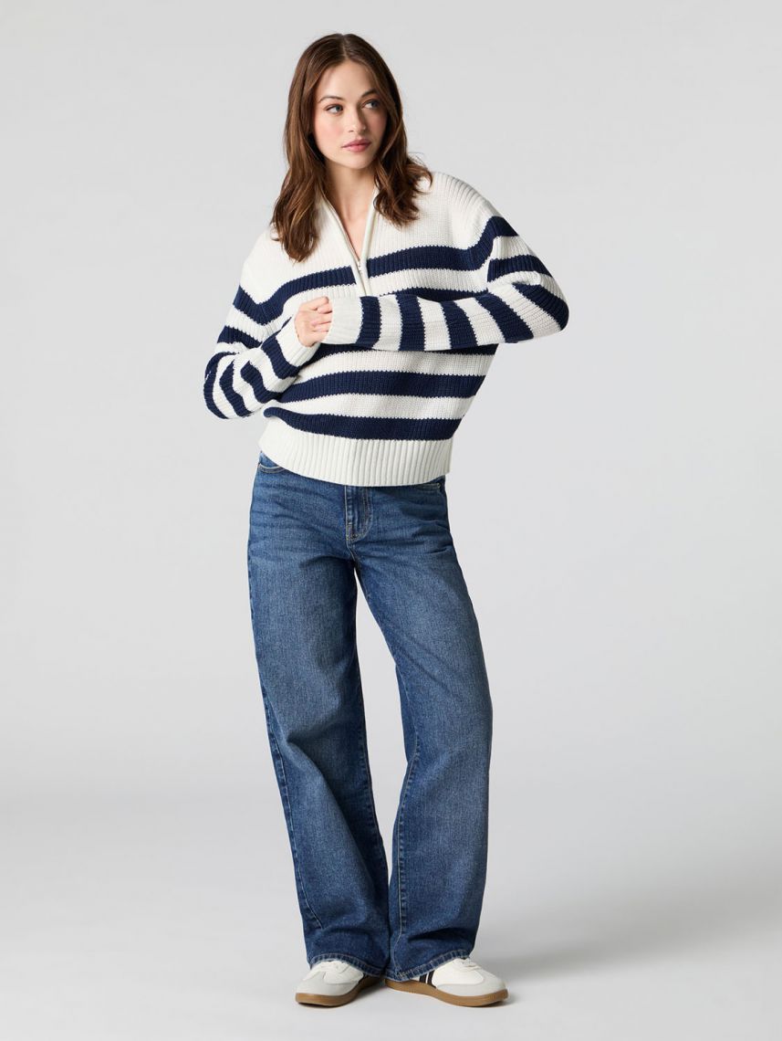 סוודר פסים עם ריצ’רץ’