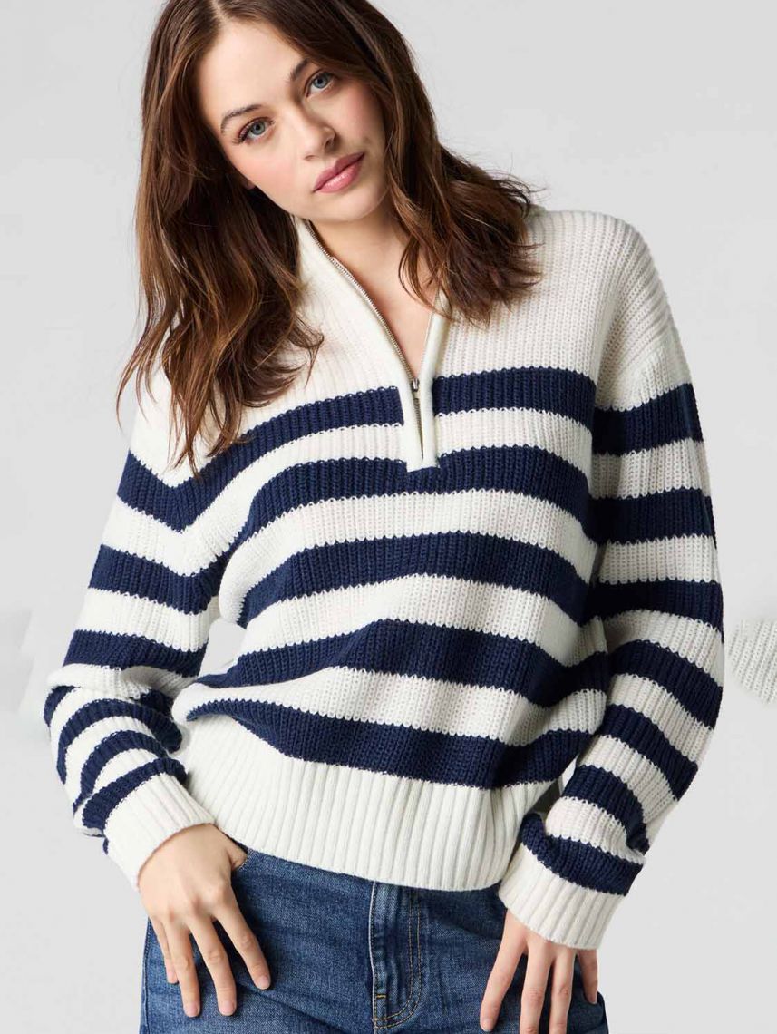 סוודר פסים עם ריצ’רץ’