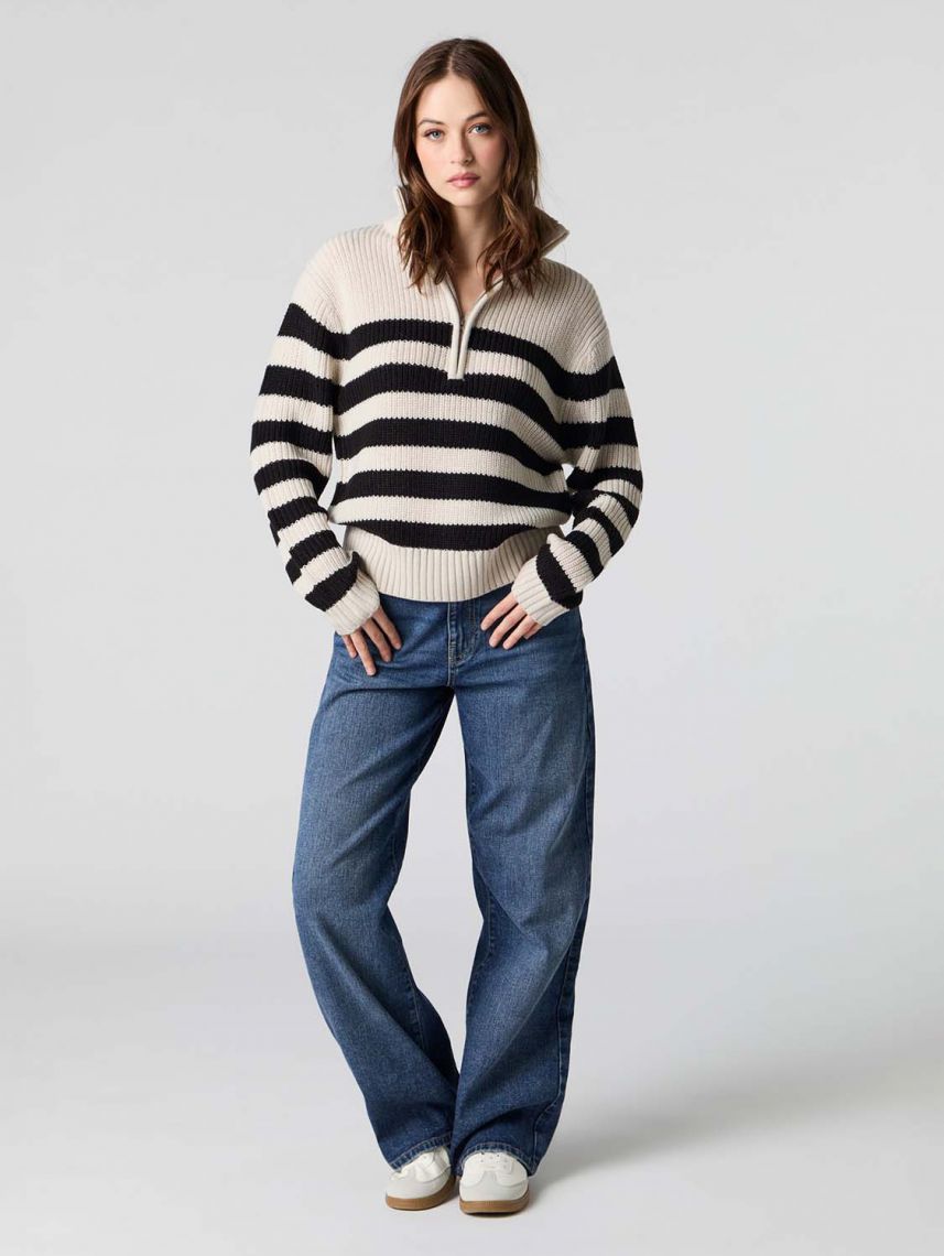 סוודר פסים עם ריצ’רץ’