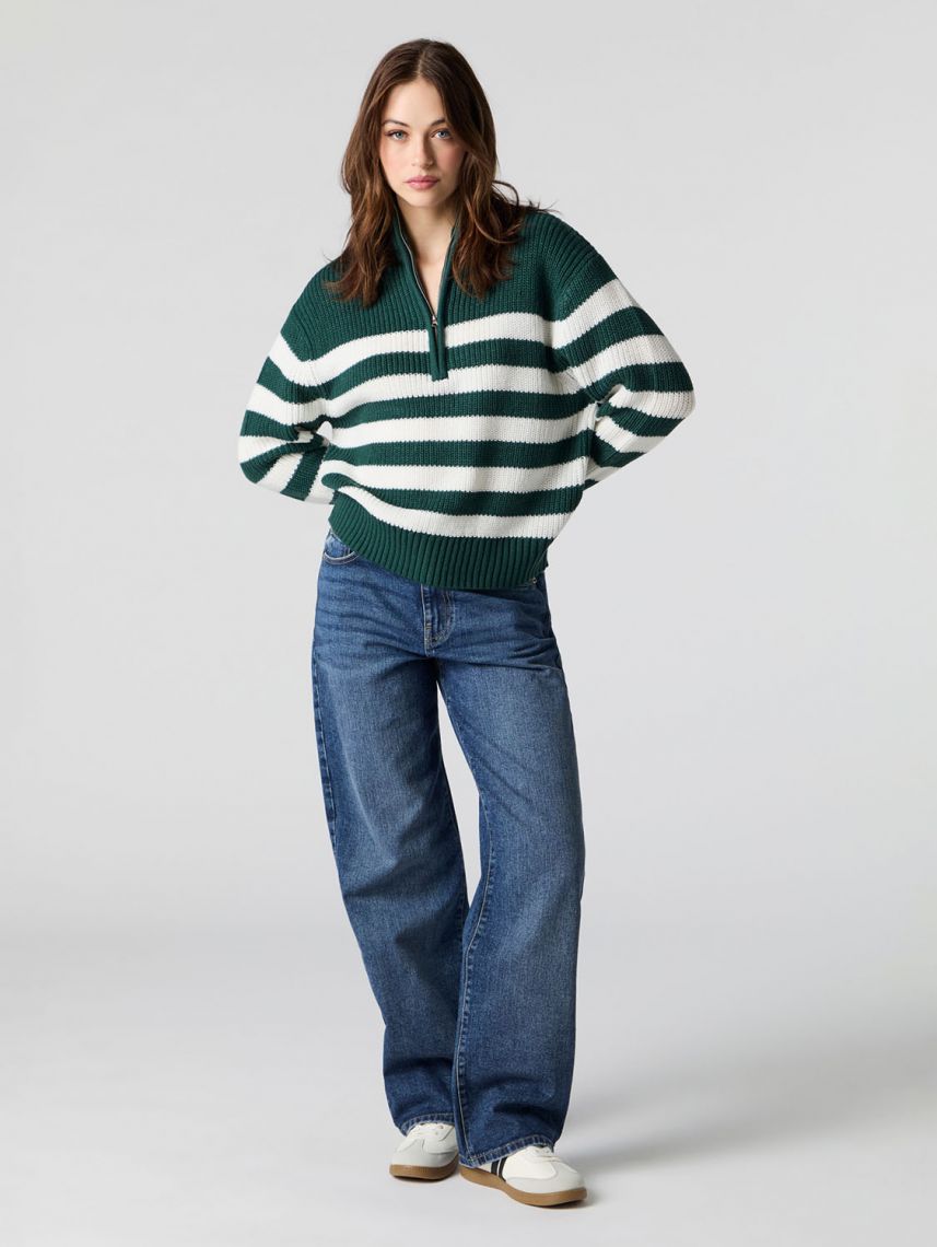 סוודר פסים עם ריצ’רץ’