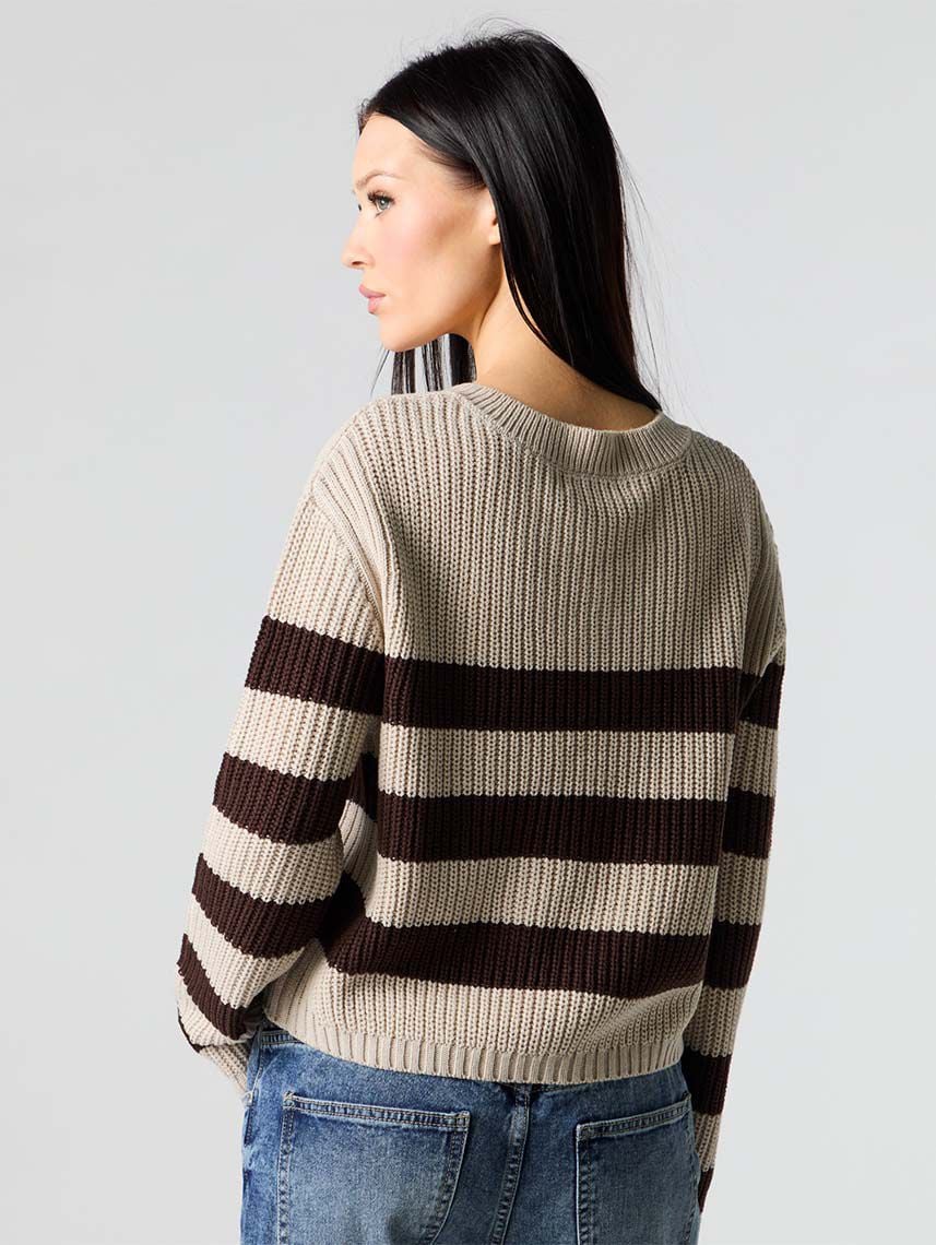 סוודר וי פסים