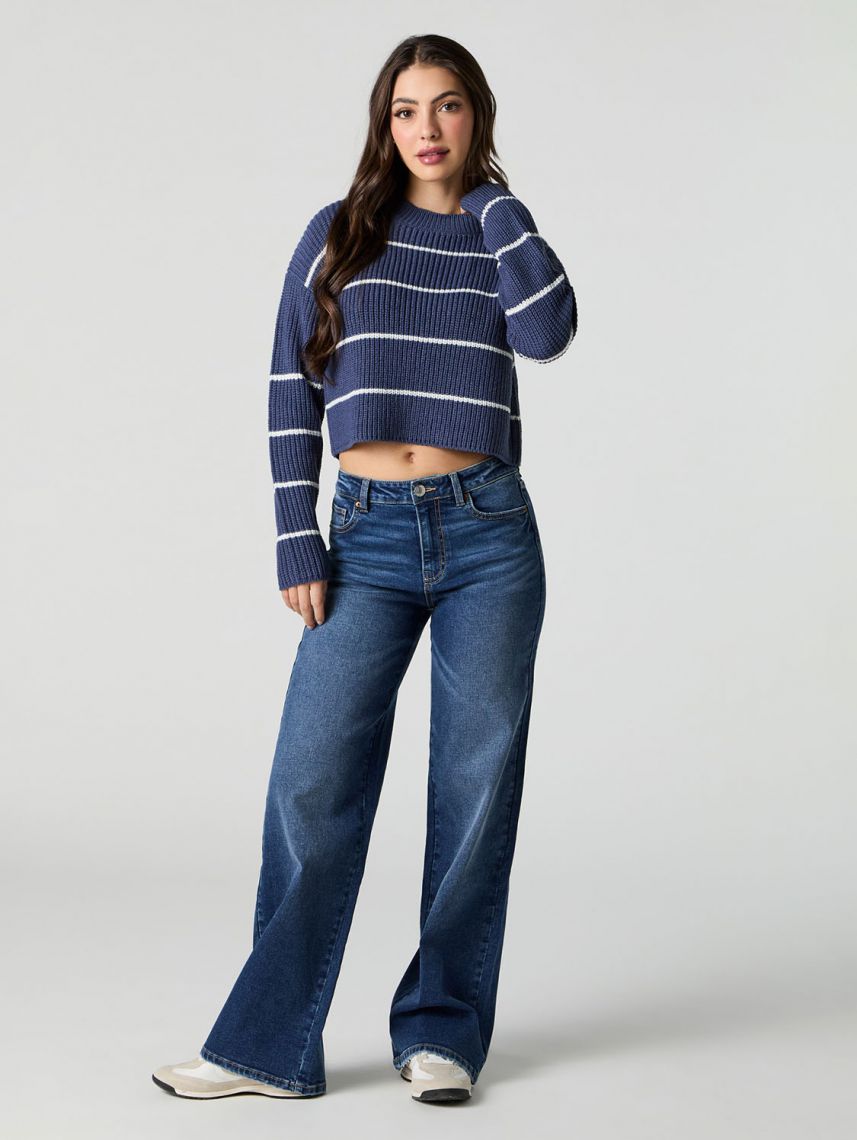 סוודר בוקסי פסים