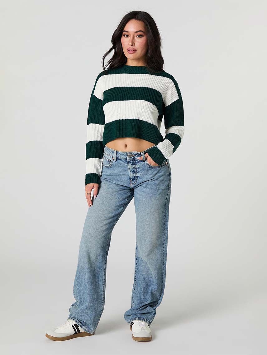 סוודר בוקסי פסים