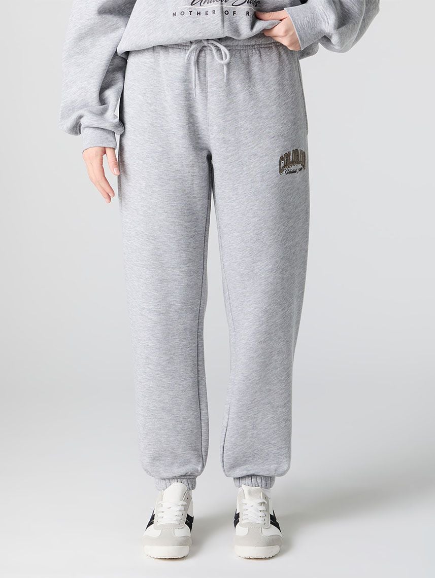 מכנסי פוטר עם רקמה