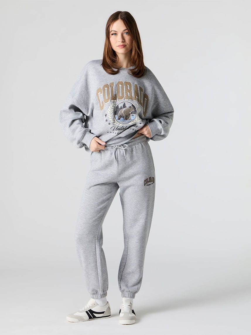 מכנסי פוטר עם רקמה