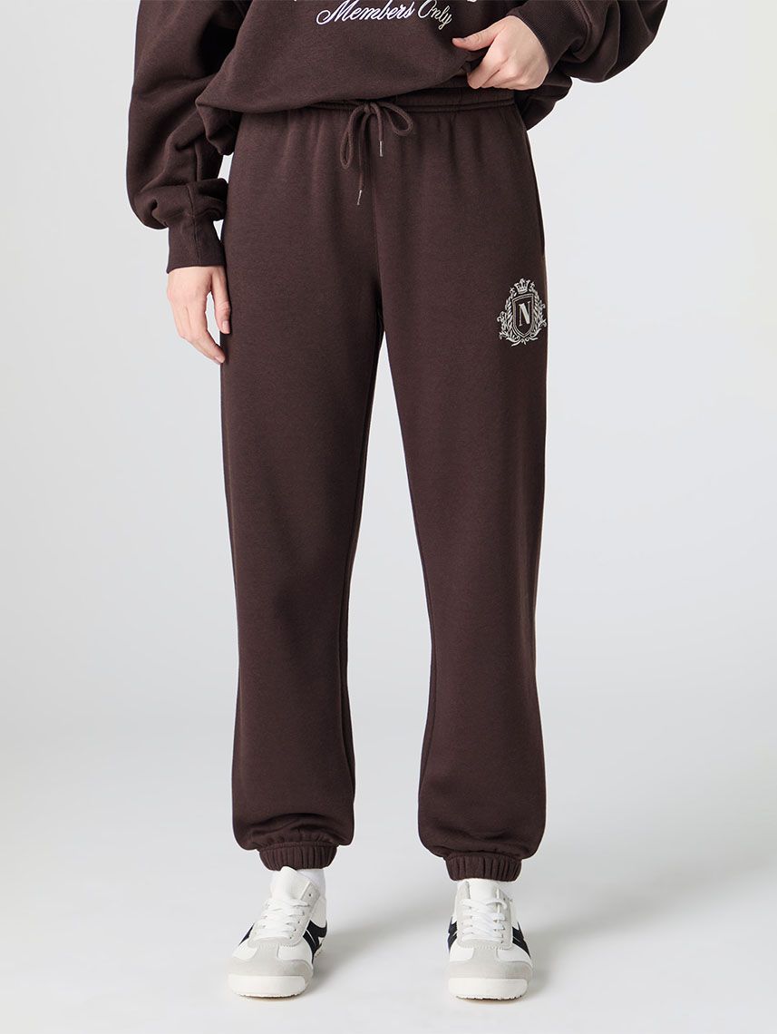 מכנסי פוטר עם רקמה