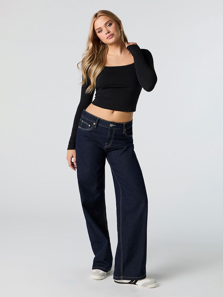 חולצת קרופ ארוכה