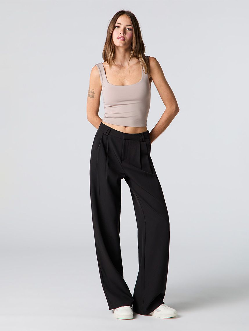 מכנסיים מחוייטים WIDE LEG