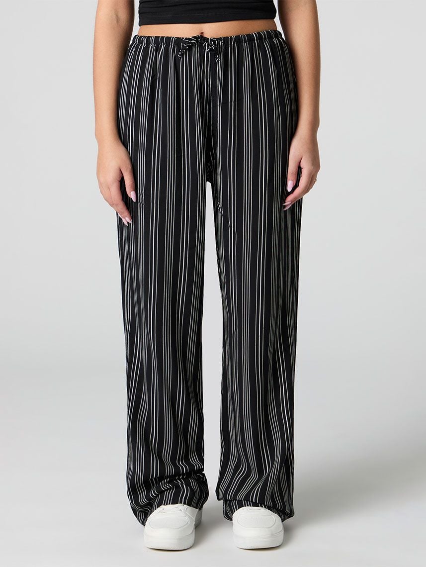 מכנסי פסים WIDE LEG