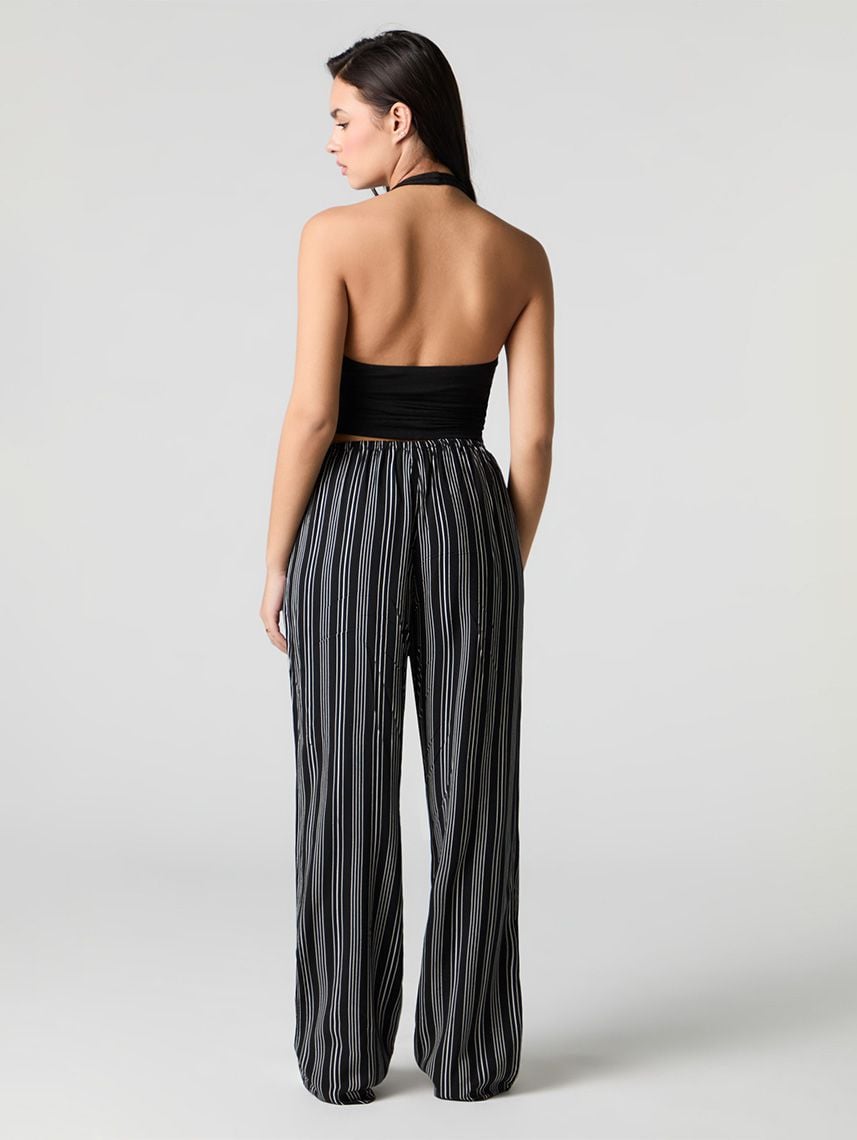 מכנסי פסים WIDE LEG