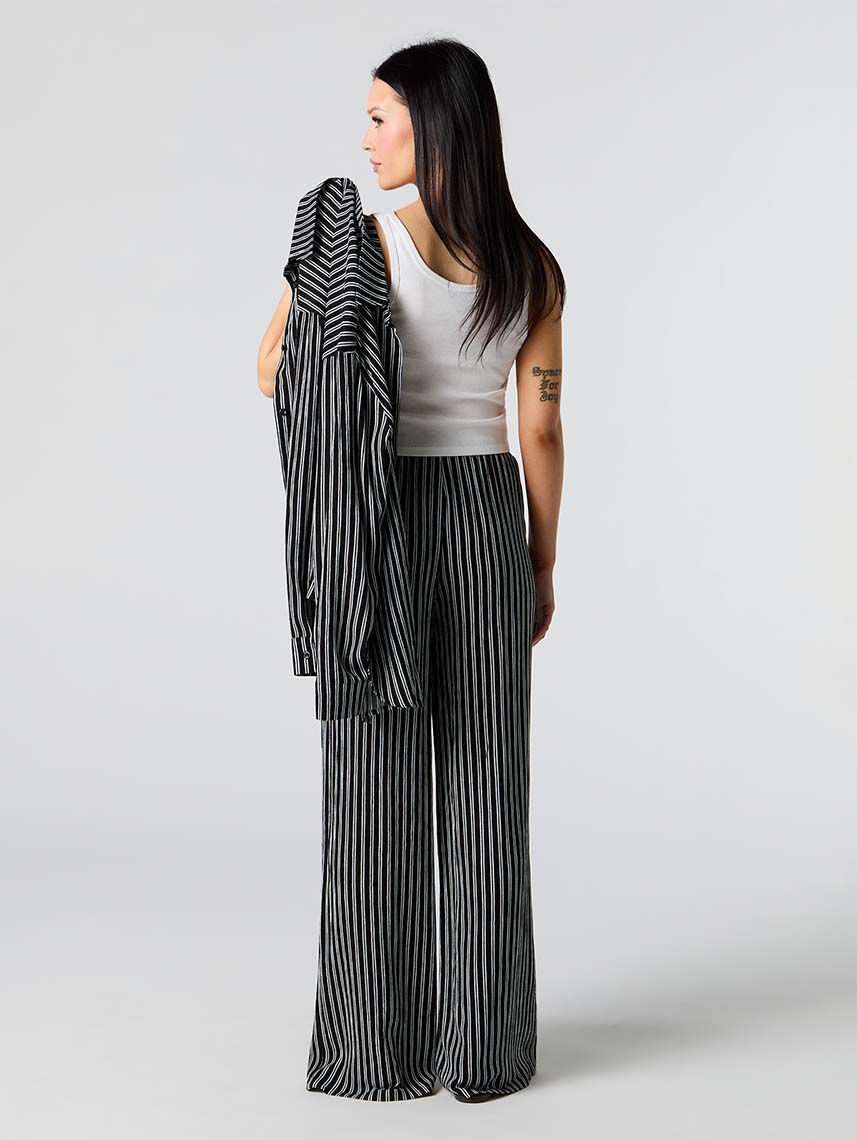 מכנסי WIDE LEG מקומטים