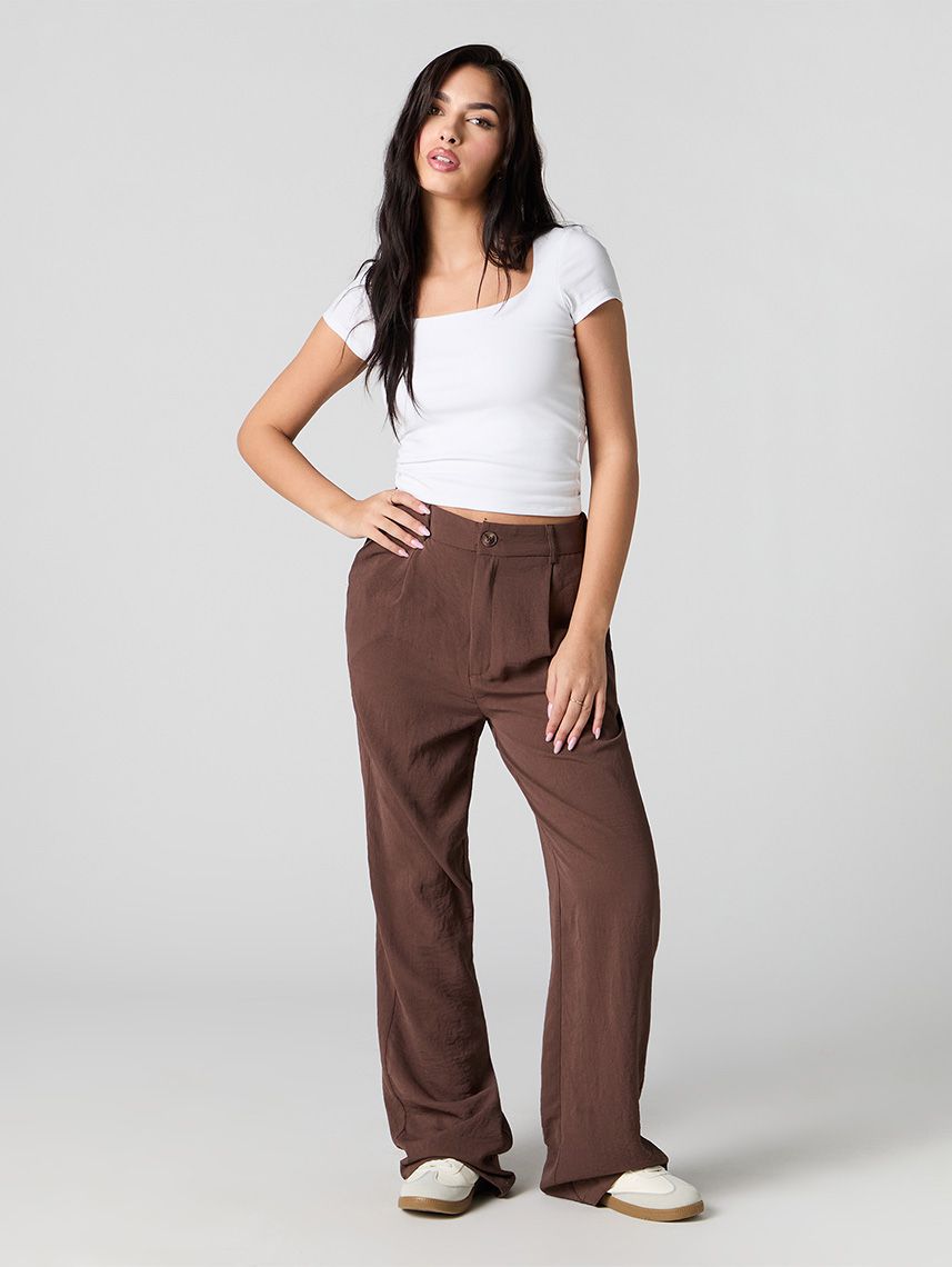 מכנסי WIDE LEG מחוייטים