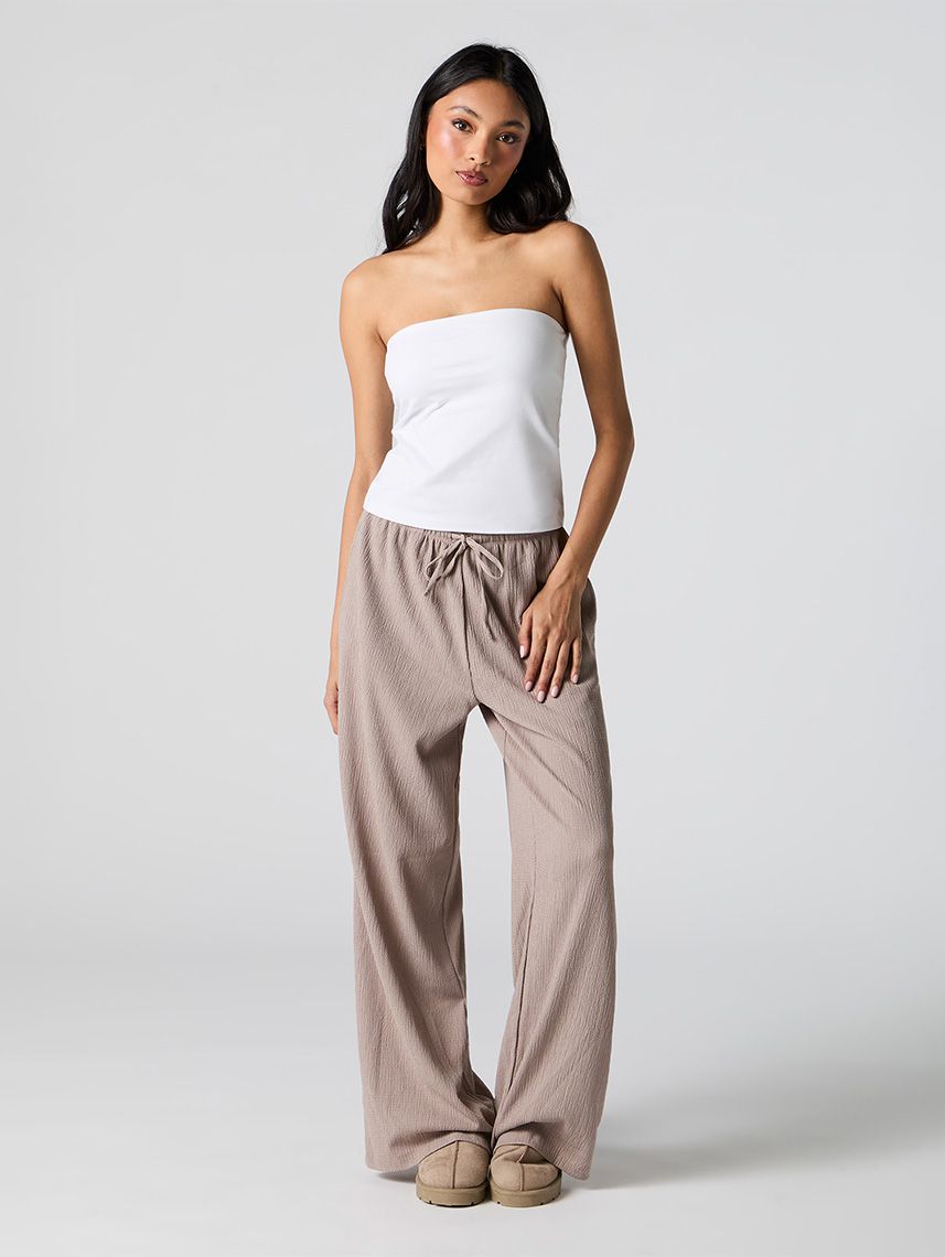 מכנסי טקסטורה WIDE LEG