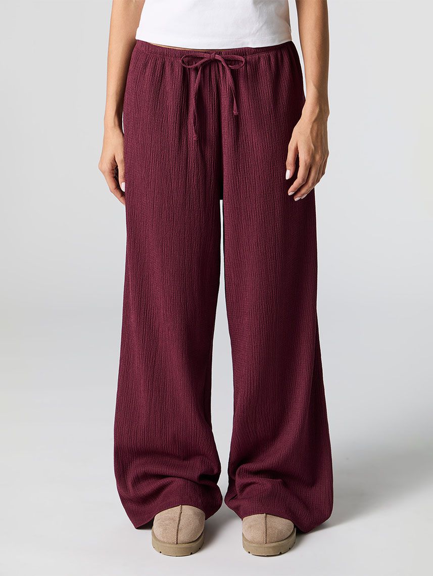 מכנסי טקסטורה WIDE LEG