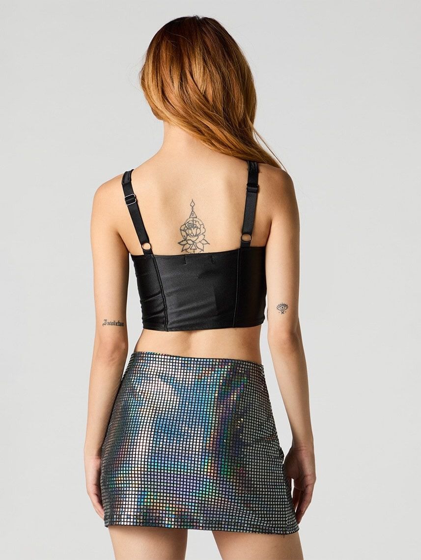 חצאית מיני מטאלית