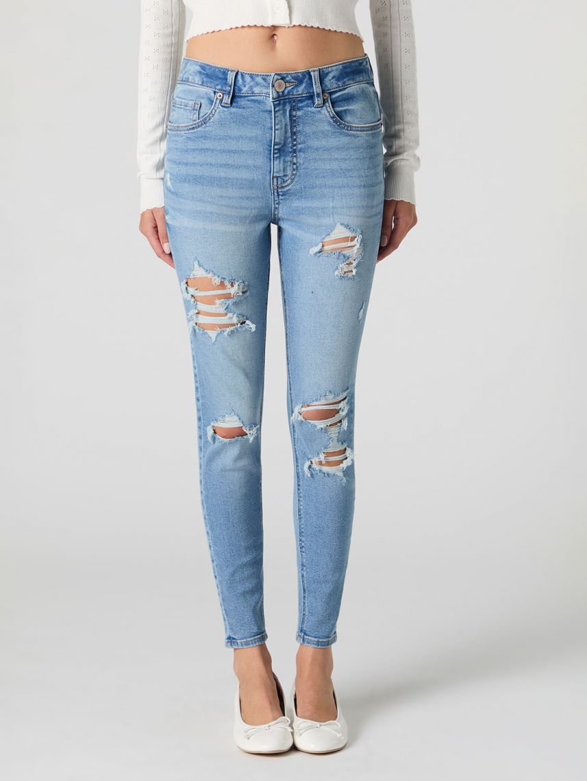 ג’ינס SKINNY קרעים