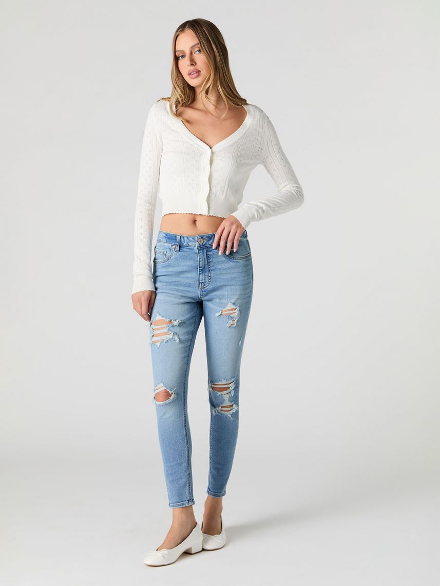 ג’ינס SKINNY קרעים